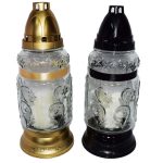 Candelă cu flori 15.5 lei (set de 8 buc) 28 cm, C317-1