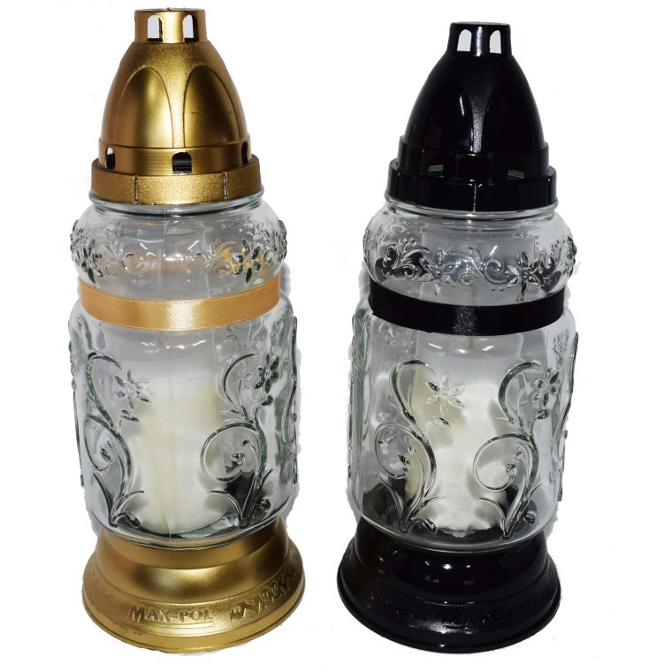 Candelă cu flori 15.5 lei (set de 8 buc) 28 cm, C317-1