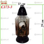 Candelă cu flori 20.5 lei (set de 7 buc) 29 cm, C373-3 -w