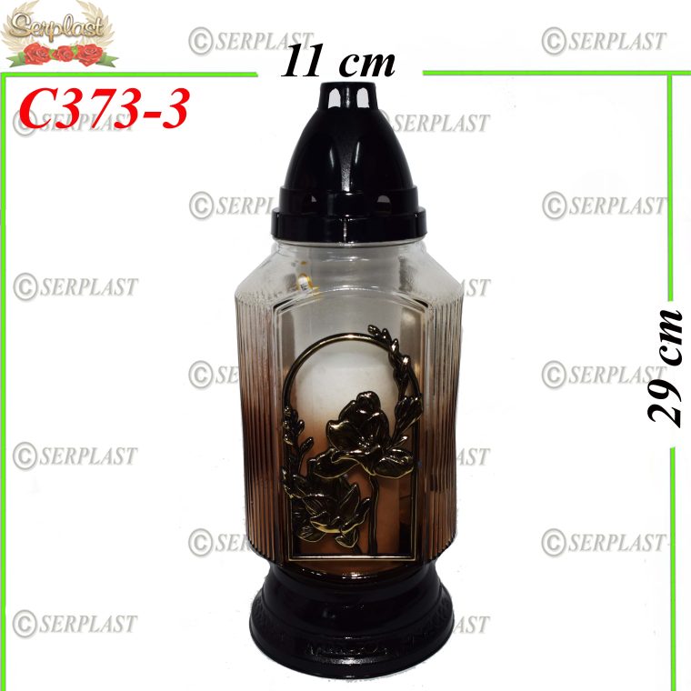 Candelă cu flori 20.5 lei (set de 7 buc) 29 cm, C373-3 -w