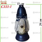 Candelă cu inimă 16.7 lei (set de 8 buc) 26 cm, C333-1 -w