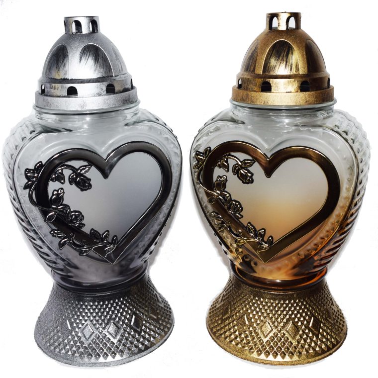 Candelă cu inimă, 32.5 lei (set de 3 buc) 34 cm, C404-4