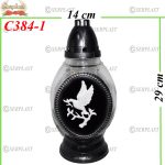 Candelă cu porumbel, 22.5 lei (set de 6 buc) 29 cm, C384-1 -w