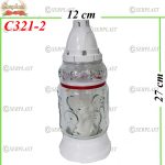 Candelă cu ribon, 16 lei (set de 8 buc) 27 cm, C321-2 -w