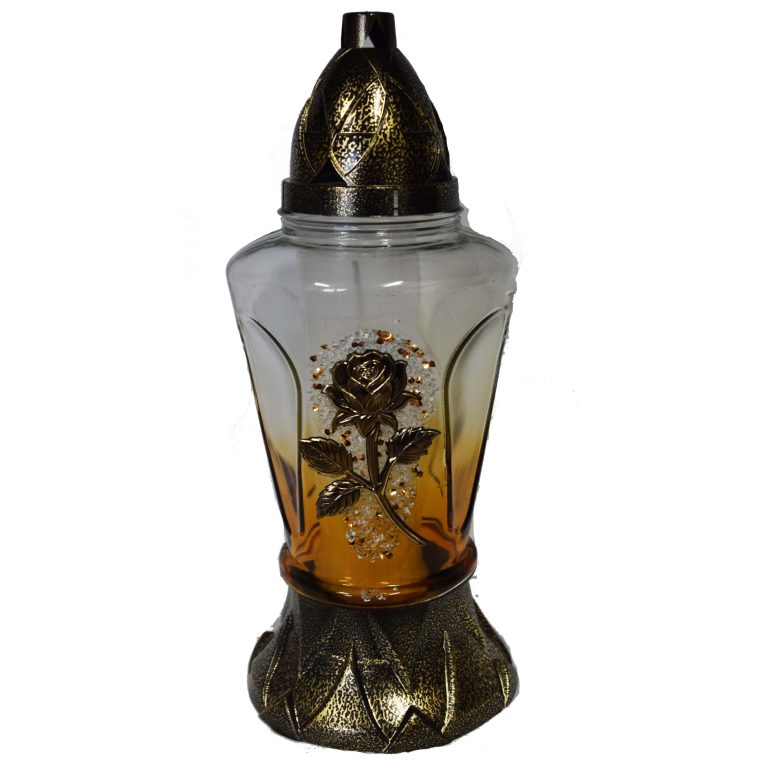 Candelă cu trandafir 16.5 lei (set de 6 buc) 30 cm, C331-1
