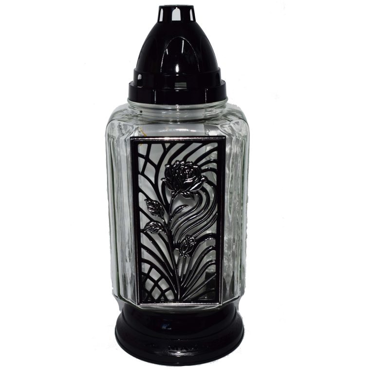 Candelă cu trandafir 21.5 lei (set de 6 buc) 29 cm, C377-1