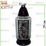 Candelă cu trandafir 21.5 lei (set de 6 buc) 29 cm, C377-1 -w
